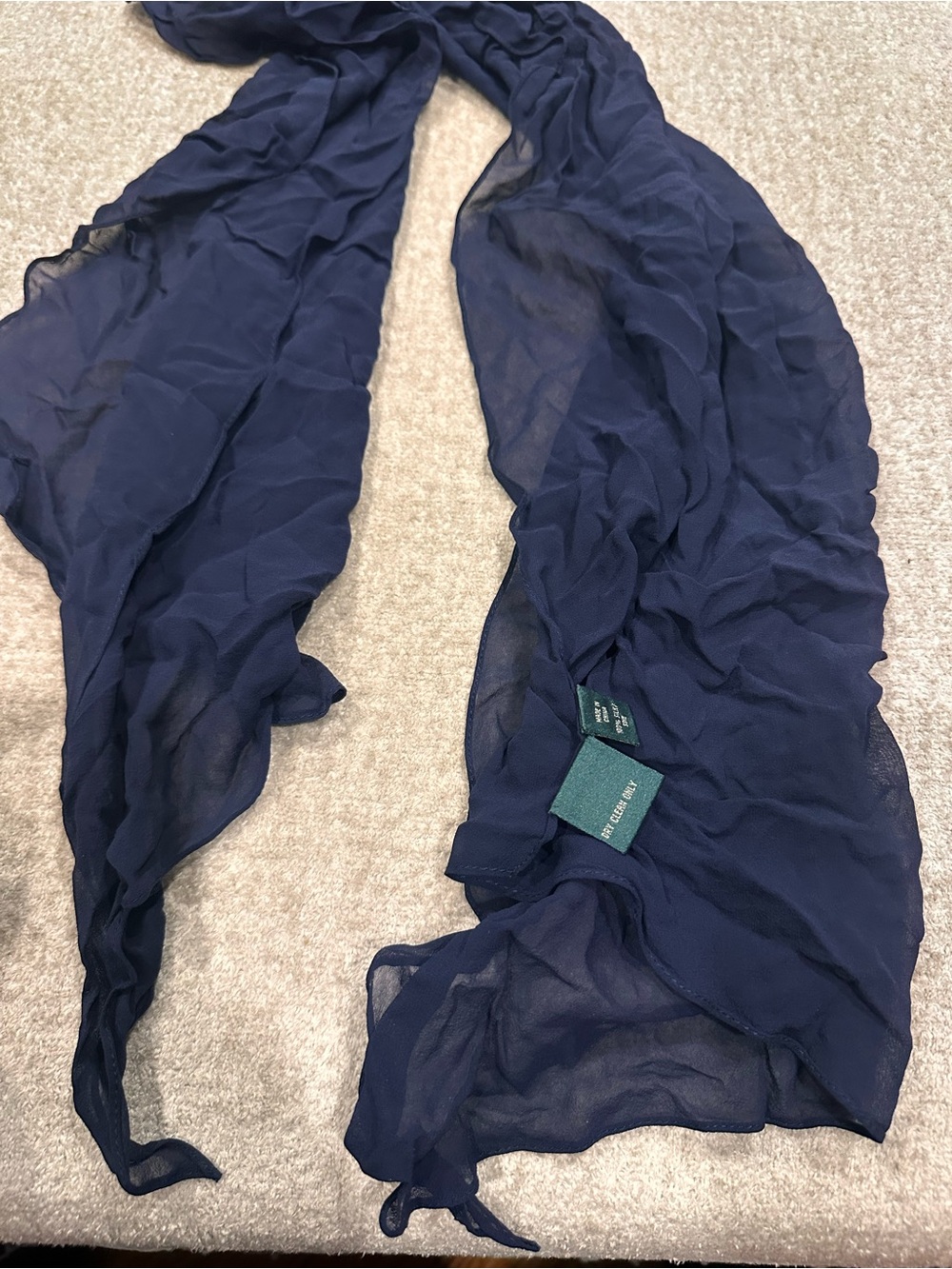 Lightweight Navy Blue Women's Scarf